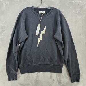 Imogene and Willie The Bolt Sweatshirt Unisex Medium Black Lightning Bolt NWT